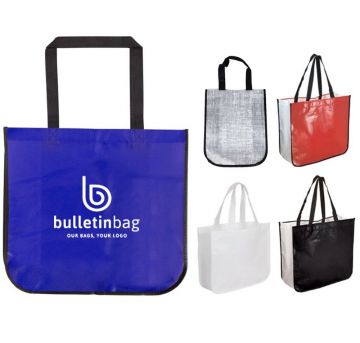 Two-Tone Laminated Shopping Bag